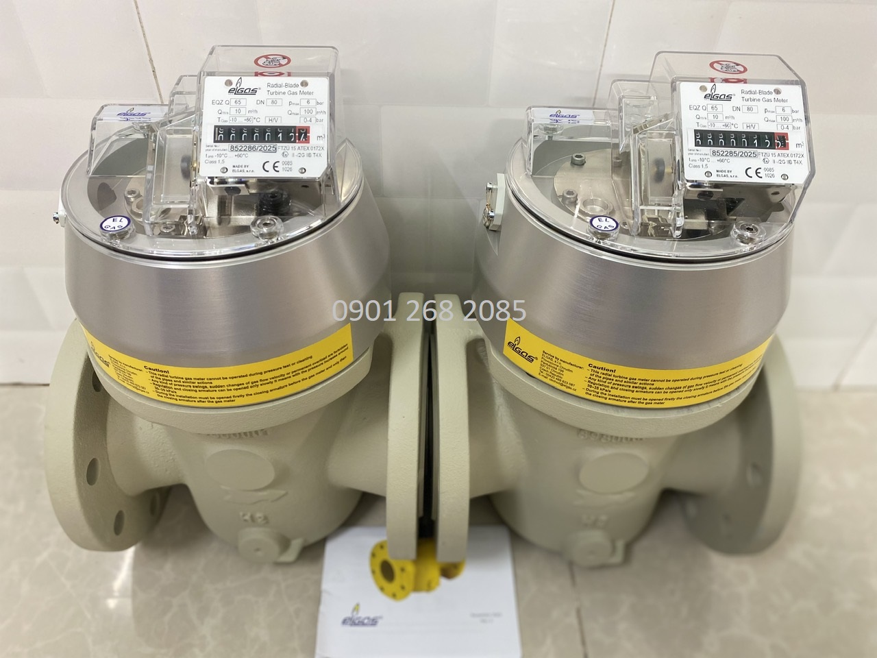 dong ho do luu luong gas EQZ Q65 DN80